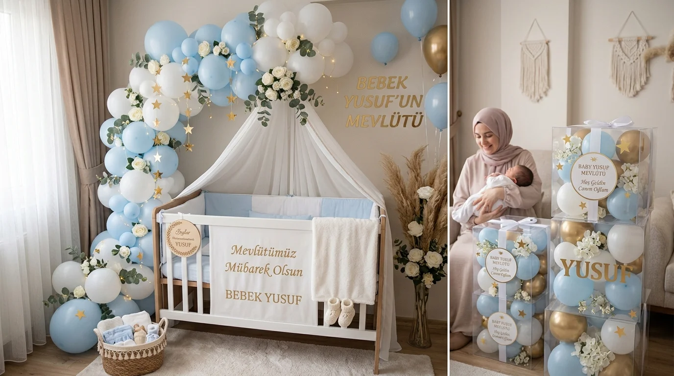 Hastane Odası ve Evde Bebek Mevlüdü Süslemeleri Rehberi