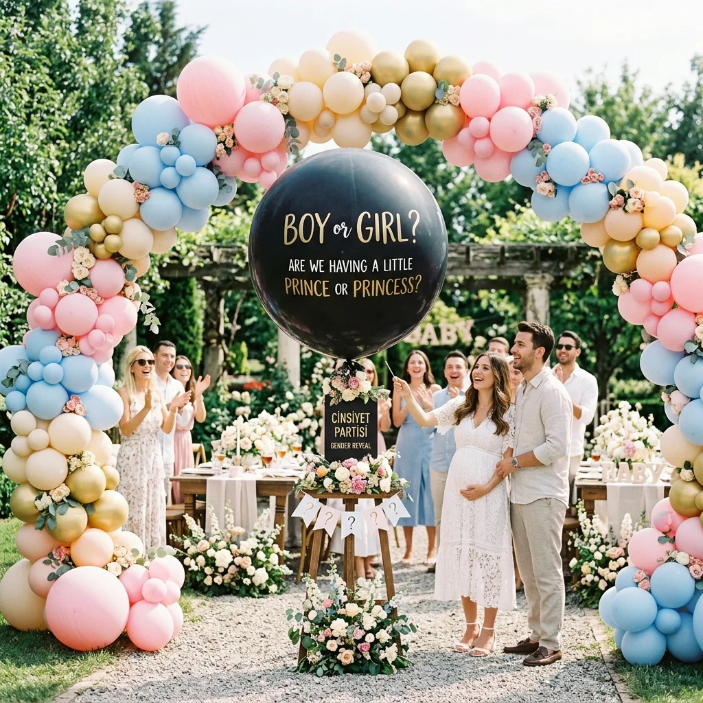 Cinsiyet Belirleme Partisi (Gender Reveal) Balon Süsleme Fikirleri
