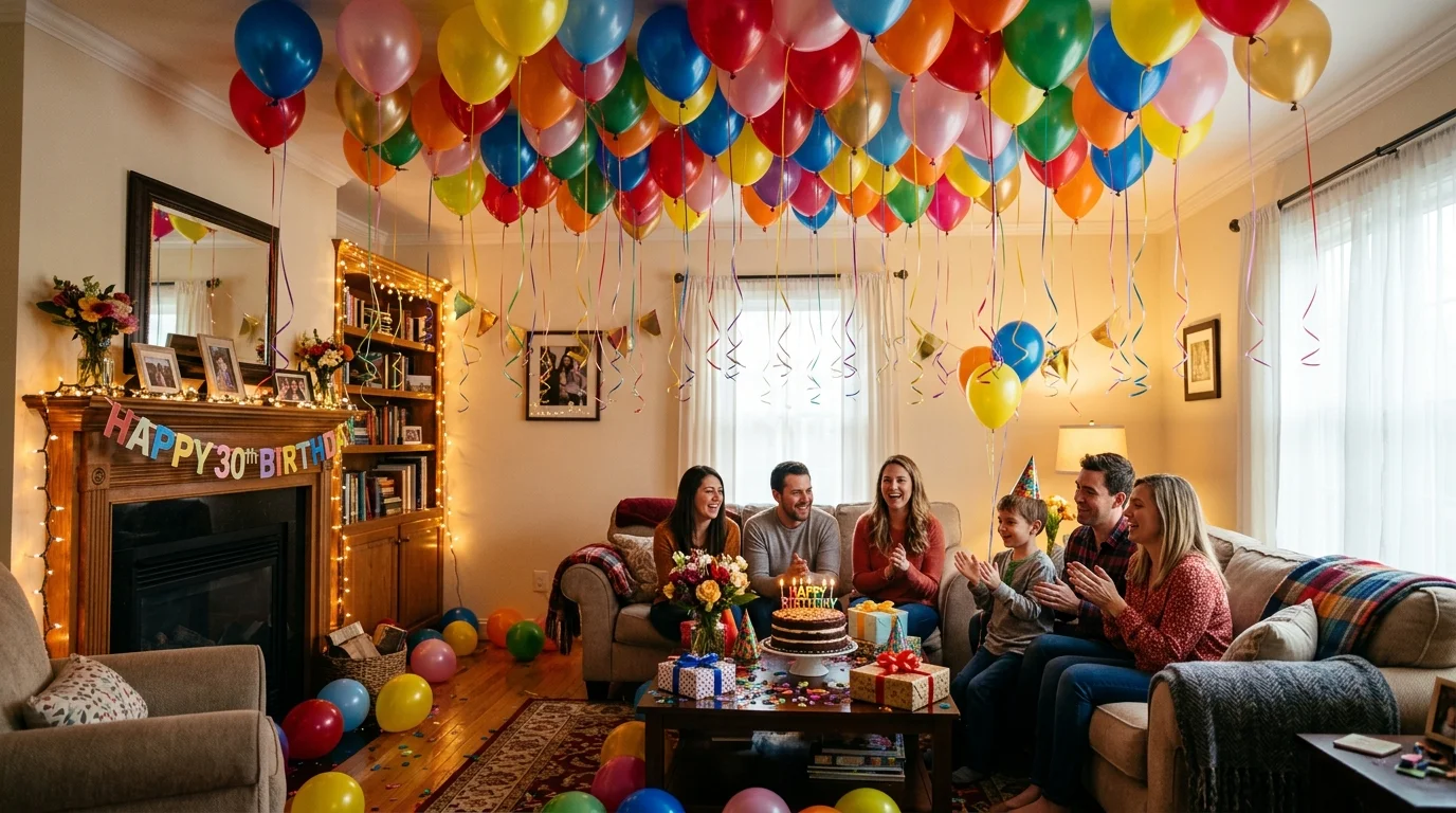 Ev İçi Doğum Günü Partilerinde Uçan Balon ve Renk Uyumları